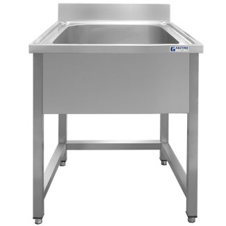 <strong>M1-56 Single-basin stainless steel sink with foot connector, cover and adjustable feet</strong>