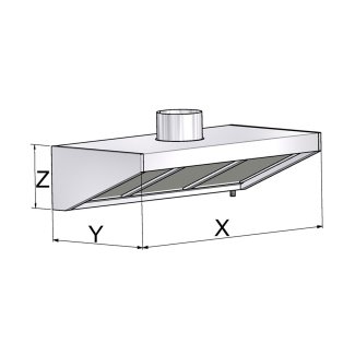 <strong>EL 140-00-070 Gasztrometál snack stainless steel hood</strong>