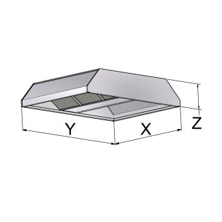 <strong>EL 100-30-210 Gasztrometál double "island" stainless steel hood </strong>