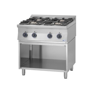 <strong>GT4.78S Gasztrometál gas stove with 4 burners, 3 sides closed cabinet</strong>